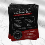 Prospectus 11,4 Cm X 14,2 Cm Timbre Notaire Public Moderne Parties scintillant<br><div class="desc">Timbre Notaire Public Moderne Flyers de Parties scintillant Rouge & Noir.</div>