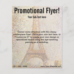 Prospectus 11,4 Cm X 14,2 Cm Tour Eiffel par Georges Seurat