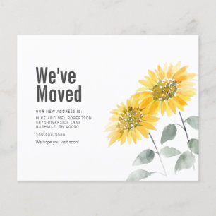 Prospectus 11,4 Cm X 14,2 Cm Tournesol Nous avons déplacé l'adresse Moving Fair