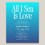 Prospectus 11,4 Cm X 14,2 Cm Tout ce que je vois est l'amour Mariage Shower Ble<br><div class="desc">Invitation de mariage sur le thème côtier avec la citation Tout ce que je vois est l'amour.</div>