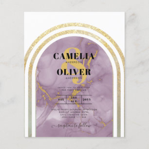 Prospectus 11,4 Cm X 14,2 Cm TOUT-EN-1 or Mariage en arc de marbre rose