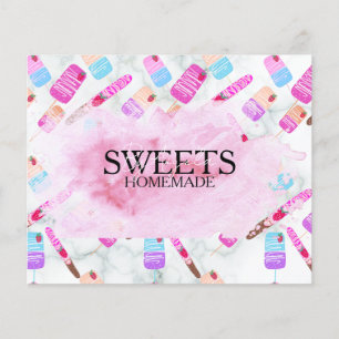 Prospectus 11,4 Cm X 14,2 Cm Traitements Bretzels Boulangerie Traitements Rose