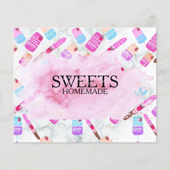 Prospectus 11,4 Cm X 14,2 Cm Traitements Bretzels Boulangerie Traitements Rose (Devant)