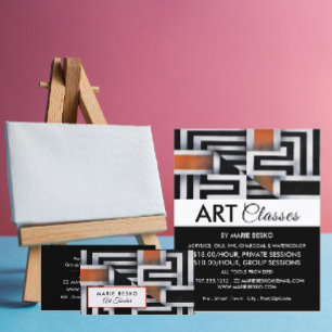 Prospectus 11,4 Cm X 14,2 Cm Trippy Maze Motif, Classe Art Publicité