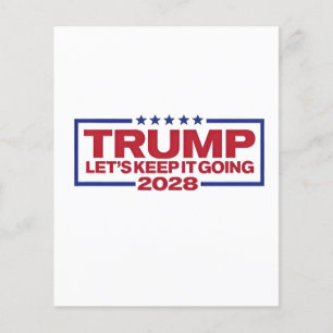 Prospectus 11,4 Cm X 14,2 Cm Trump 2028 : Continuons