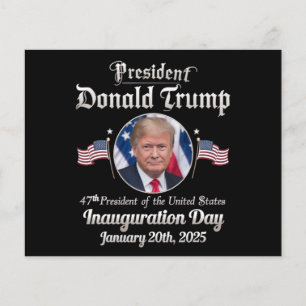 Prospectus 11,4 Cm X 14,2 Cm Trump Inauguration Day 2025 47th USA President