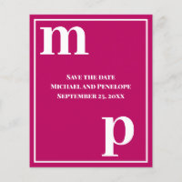 Typographie à la mode Magenta Budget Enregistrer l