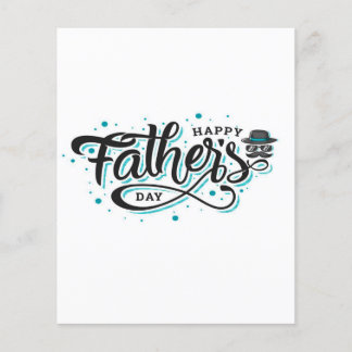 Prospectus 11,4 Cm X 14,2 Cm typographie fête des pères | Cadeau mignon | Amour