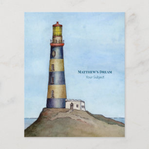 Prospectus 11,4 Cm X 14,2 Cm Un phare calme et solitaire