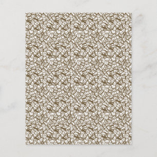 Prospectus 11,4 Cm X 14,2 Cm Un tapis marron avec motif géométrique est partiel