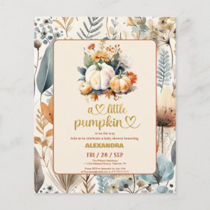 Prospectus 11,4 Cm X 14,2 Cm Une baby shower avec un petit budget de citrouille