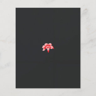 Prospectus 11,4 Cm X 14,2 Cm une fleur rouge sur un arrière - plan noir