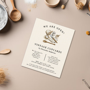 Prospectus 11,4 Cm X 14,2 Cm Ustensiles de Cuisine Vintage rayés Boulangerie Su