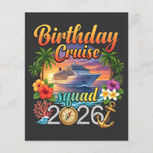 Prospectus 11,4 Cm X 14,2 Cm Vacances d'anniversaire en croisière