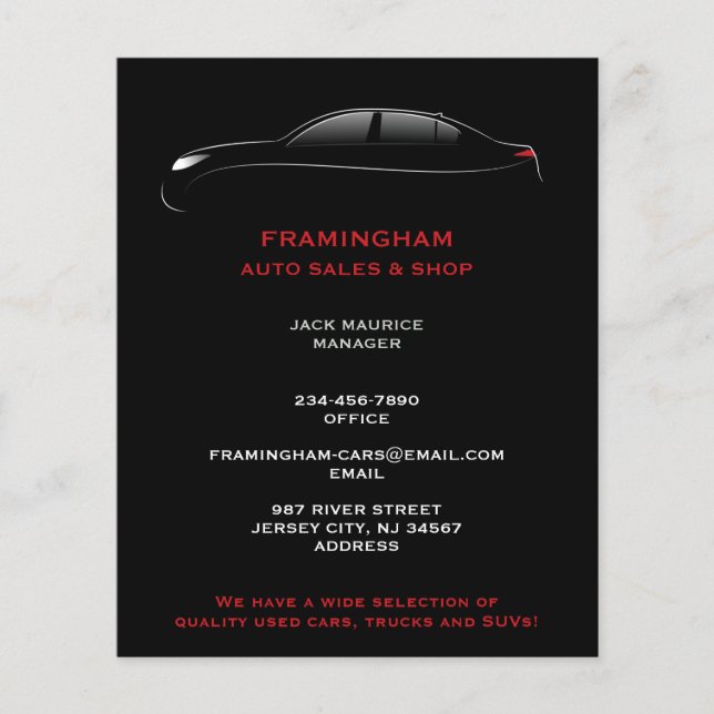 Prospectus 11,4 Cm X 14,2 Cm Vente automatique en gras (Devant)