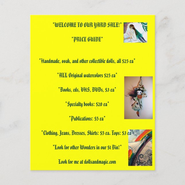 Prospectus 11,4 Cm X 14,2 Cm vente de cour (Devant)