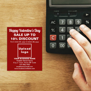 Prospectus 11,4 Cm X 14,2 Cm Vente de Saint-Valentin d'affaires sur prospectus