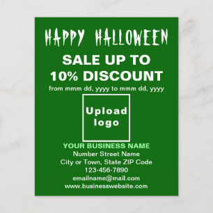 Prospectus 11,4 Cm X 14,2 Cm Vente d'Halloween d'affaires sur le prospectus ver