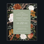 Prospectus 11,4 Cm X 14,2 Cm Vert sauge terracotta floral rustique élégant abor<br><div class="desc">Invitation de mariage florale aquarelle rustique à petit prix. Avec de beaux détails aquarelles naturels,  terracotta,  rose blush,  noir et vert sauge,  herbe de pampa et eucalyptus. Cette invitation de mariage moderne est sûre de définir le style pour votre grand jour.</div>