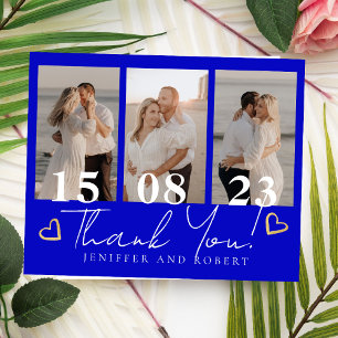 Prospectus 11,4 Cm X 14,2 Cm Vibrant Blue Budget Mariage photo Cartes de remerc