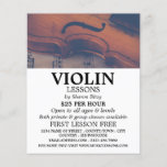 Prospectus 11,4 Cm X 14,2 Cm Violon classique, leçons de violon publicitaire<br><div class="desc">Violon Classique,  Leçons De Violon Annonçant Des Flyers Par Le Magasin Carte de visite.</div>