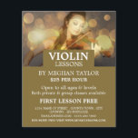 Prospectus 11,4 Cm X 14,2 Cm Violoniste élégant, leçons de violon publicité<br><div class="desc">Élégant Violoniste,  Leçons De Violon Annonçant Des Flyers Par Le Magasin Carte de visite.</div>
