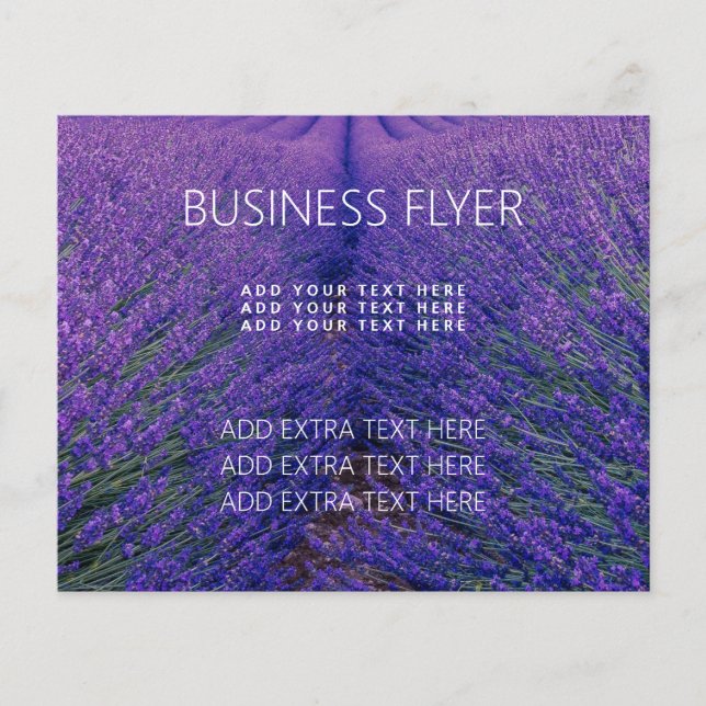 PROSPECTUS 11,4 CM X 14,2 CM VOL POUR AFFAIRES : LAVENDER FIELD (Devant)