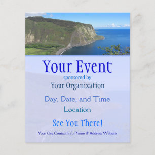 Prospectus 11,4 Cm X 14,2 Cm Waipio Valley Event Flyers