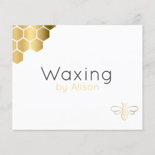 Prospectus 11,4 Cm X 14,2 Cm Waxing esthetician technician golden bee