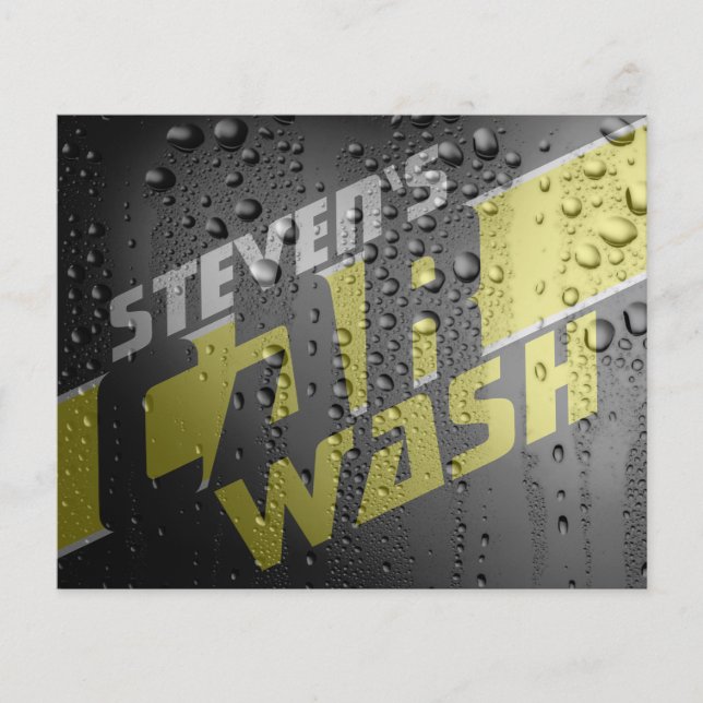 Prospectus 11,4 Cm X 14,2 Cm Wet métallique fausse texture goutte flyer (Devant)