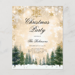 Prospectus 11,4 Cm X 14,2 Cm Winter Wonderland Menu du programme des Invitation
