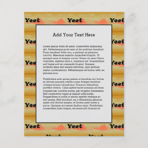 Prospectus 11,4 Cm X 14,2 Cm Yeet Texte Noir Vintage Sunset Yeeted Phrase Viral