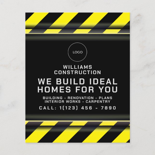 Prospectus 11,4 Cm X 14,2 Cm Zone de construction (Devant)