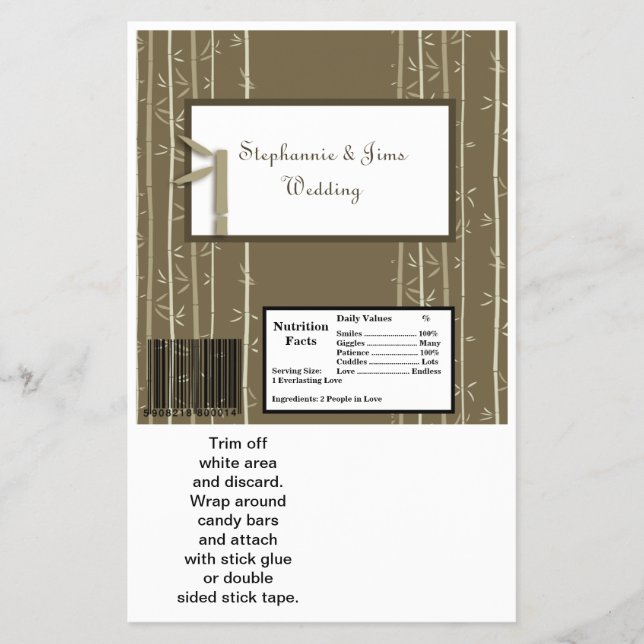 Prospectus 14 Cm X 21,6 Cm 2 Bliss en bambou Hershey's Grand Barre (Devant)