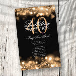 Prospectus 14 Cm X 21,6 Cm 40e anniversaire Programme Glam Lights Gold Menu<br><div class="desc">Elégant design "Anniversaire du programme" avec des éclaboussures & lumières en or avec texte personnalisé.</div>