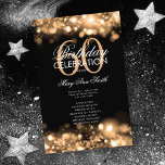 Prospectus 14 Cm X 21,6 Cm 60e anniversaire Programme Glam Lights Gold Menu<br><div class="desc">Elégant design "Anniversaire du programme" avec des éclaboussures & lumières en or avec texte personnalisé.</div>