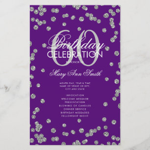 Prospectus 14 Cm X 21,6 Cm 60e Anniversaire Programme Parties scintillant Arg