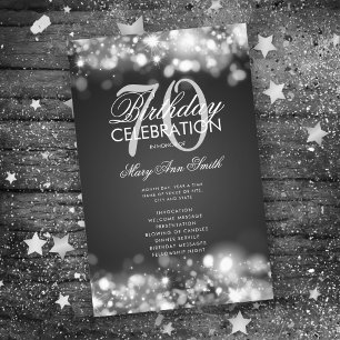 Prospectus 14 Cm X 21,6 Cm 70e Anniversaire Programme Lights Silver Menu
