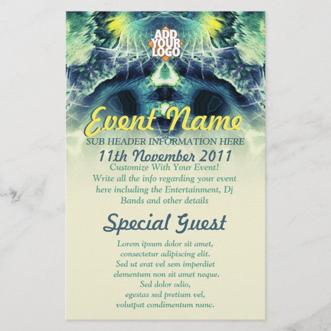 Prospectus 14 Cm X 21,6 Cm Affiche de l'événement personnalisé pour l'art fra (Devant)