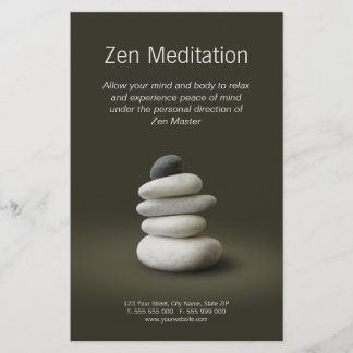 Prospectus 14 Cm X 21,6 Cm Affiche Zen Stones