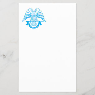 Prospectus 14 Cm X 21,6 Cm Aigle à deux têtes comme symbole maçonnique