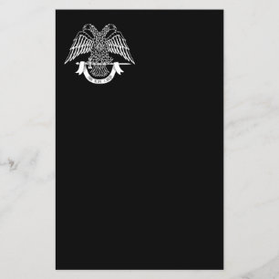 Prospectus 14 Cm X 21,6 Cm Aigle à deux têtes comme symbole maçonnique