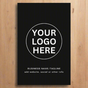 Prospectus 14 Cm X 21,6 Cm Ajouter votre logo et votre texte ici l Promo noir