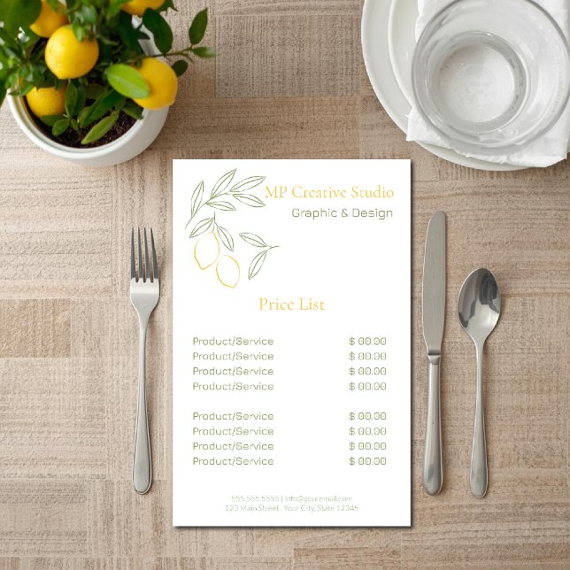 Prospectus 14 Cm X 21,6 Cm Amalfi Lemon Chic (Créateur téléchargé)