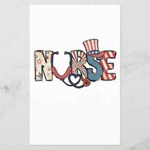 Prospectus 14 Cm X 21,6 Cm American Nurse 4 juillet Patriotic USA Flag Nurs