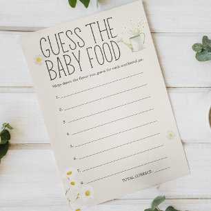 Prospectus 14 Cm X 21,6 Cm Animaux de ferme Baby shower Guess Baby Food Game