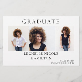 Prospectus 14 Cm X 21,6 Cm Annonce de diplômé budgétaire 3 Photo MOYENNE