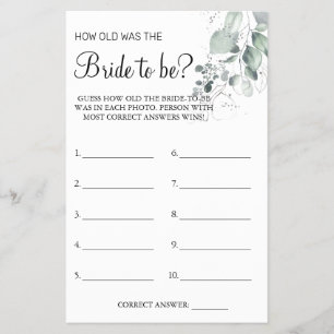 Prospectus 14 Cm X 21,6 Cm Aquarelle Devinez quel âge elle était