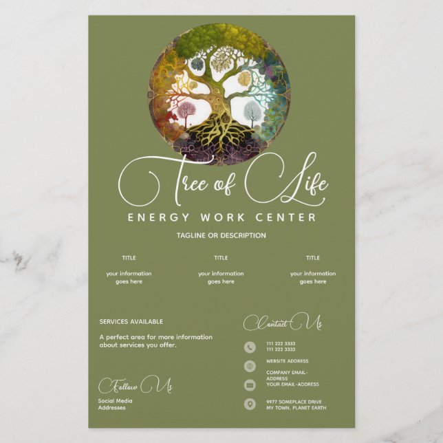 Prospectus 14 Cm X 21,6 Cm Arbre des saisons de la vie (Devant)