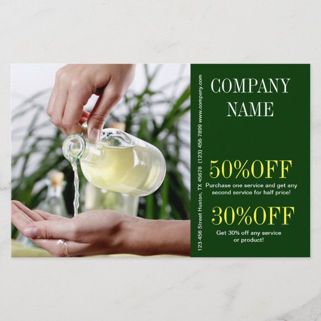 Prospectus 14 Cm X 21,6 Cm Aromathérapie Essential Oil beauté massage SPA (Devant)